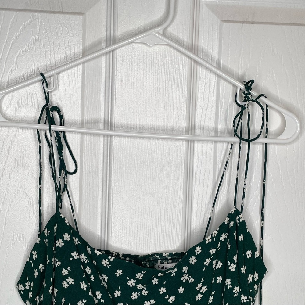 Reformation Lupe Ditsy Floral Spaghetti Strap Top in Annette Green 12 - Picture 5 of 14